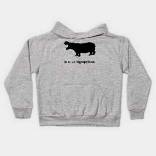 I'm A Hippopotamus (Interlingua) Kids Hoodie